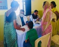 Dr. Pawan Argade & K. Swaminathan during cancer awareness and screening camp