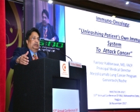 Dr Fairooz Kabbinavar, MD., Ex-Prof Oncology, UCLA., Director –Immuno-oncology, Genentech, USA,; addressing Joint session of IMA and NCI, CME at Mastacon 2017  (Topic – “Immune System – An Old New Weapon Against Cancer”)