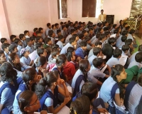 School students present at the camp