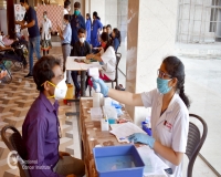 Blood Donation drive organised while taking all precautions against COVID -19